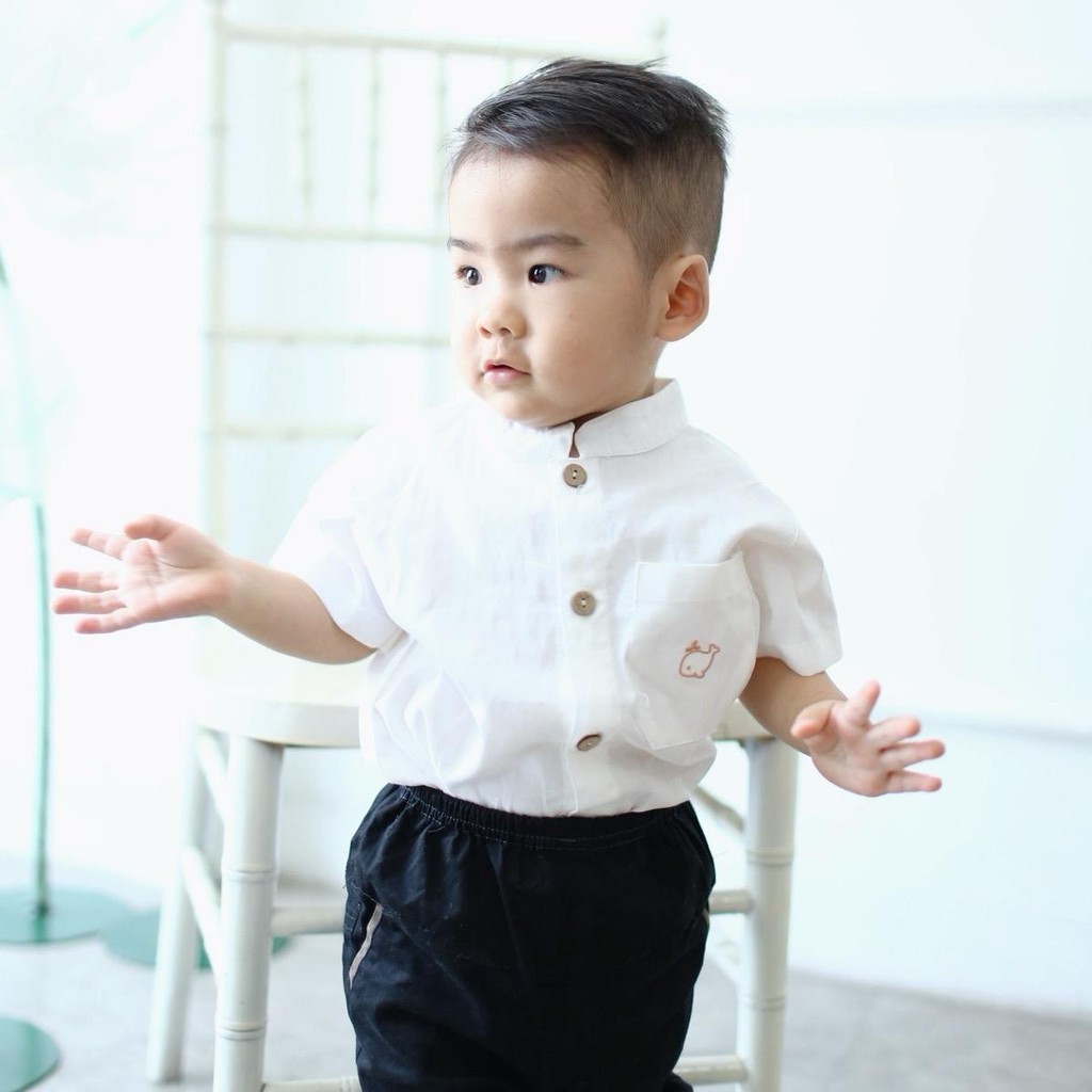 CELVEkids -  Charlton Kemeja atasan Anak laki-laki Korean style Bahan cotton usia 1-6th