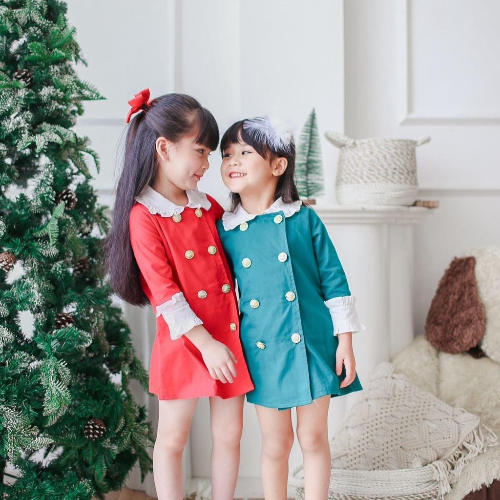 CELVEkids - Quinn Dress Baju Rok Anak Perempuan Korean style Bahan cotton usia 1-6th