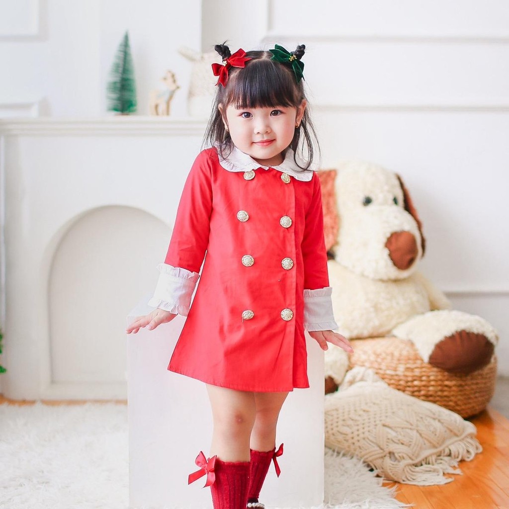 CELVEkids - Quinn Dress Baju Rok Anak Perempuan Korean style Bahan cotton usia 1-6th