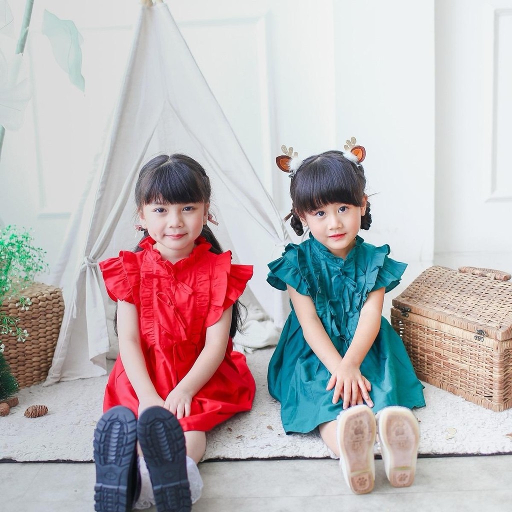 CELVEkids - Beverly Dress Baju Rok Anak Perempuan Korean style Bahan cotton usia 1-6th