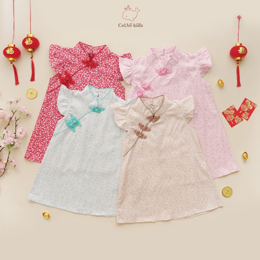 CELVEkids - LIN JIN Dress CNY Rok Anak Perempuan Korean style Bahan cotton usia 1-6th