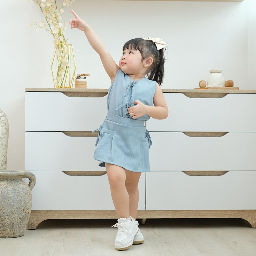 CELVEkids - Stelan Joanna Set Baju Rok Anak Perempuan Korean style semiwool usia 1-6th