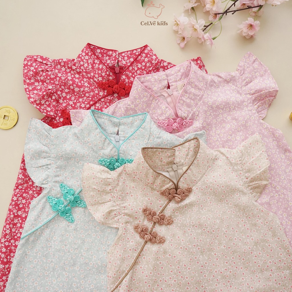 CELVEkids - LIN JIN Dress CNY Rok Anak Perempuan Korean style Bahan cotton usia 1-6th