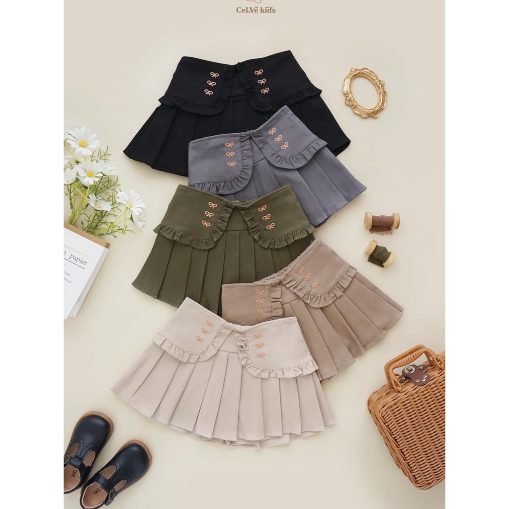 CELVEkids - Skort Pants Kelly rok celana Anak Perempuan Korean style Bahan Chinos usia 1-8th