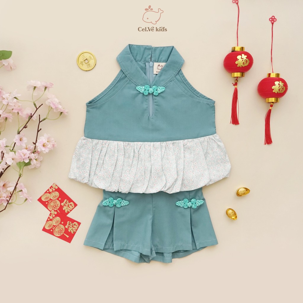 CELVEkids - Stelan Shu Ye set CNY Celana Anak Perempuan Korean style Bahan cotton usia 1-6th