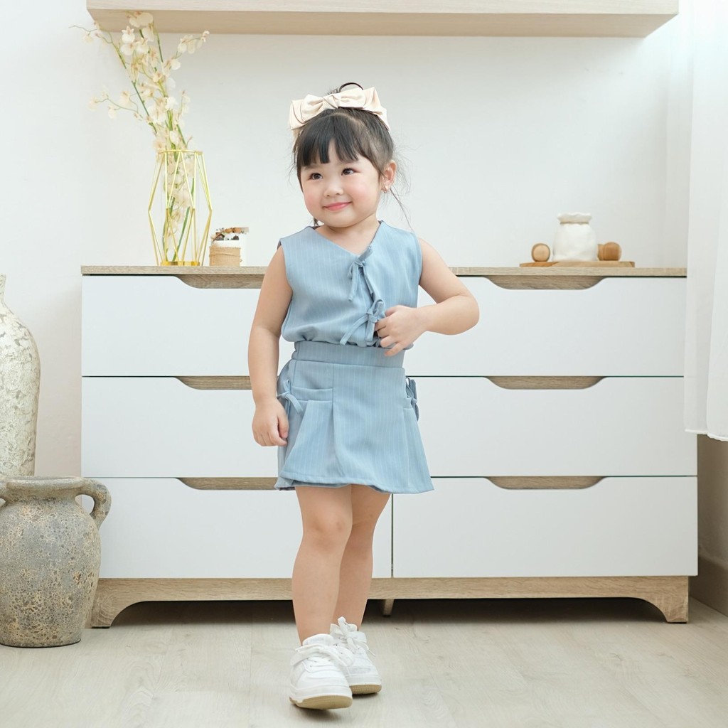 CELVEkids - Stelan Joanna Set Baju Rok Anak Perempuan Korean style semiwool usia 1-6th
