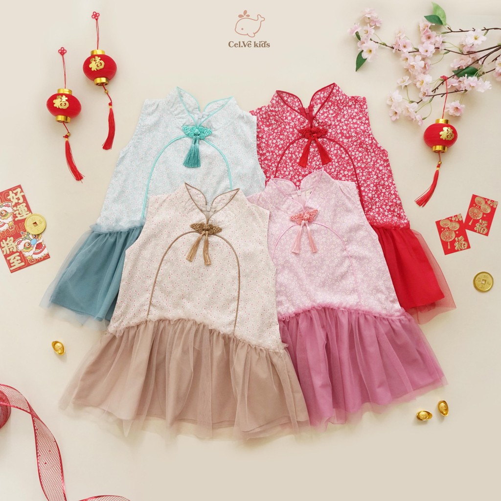 CELVEkids - GUI YING Dress CNY Rok Anak Perempuan Korean style Bahan cotton usia 1-6th