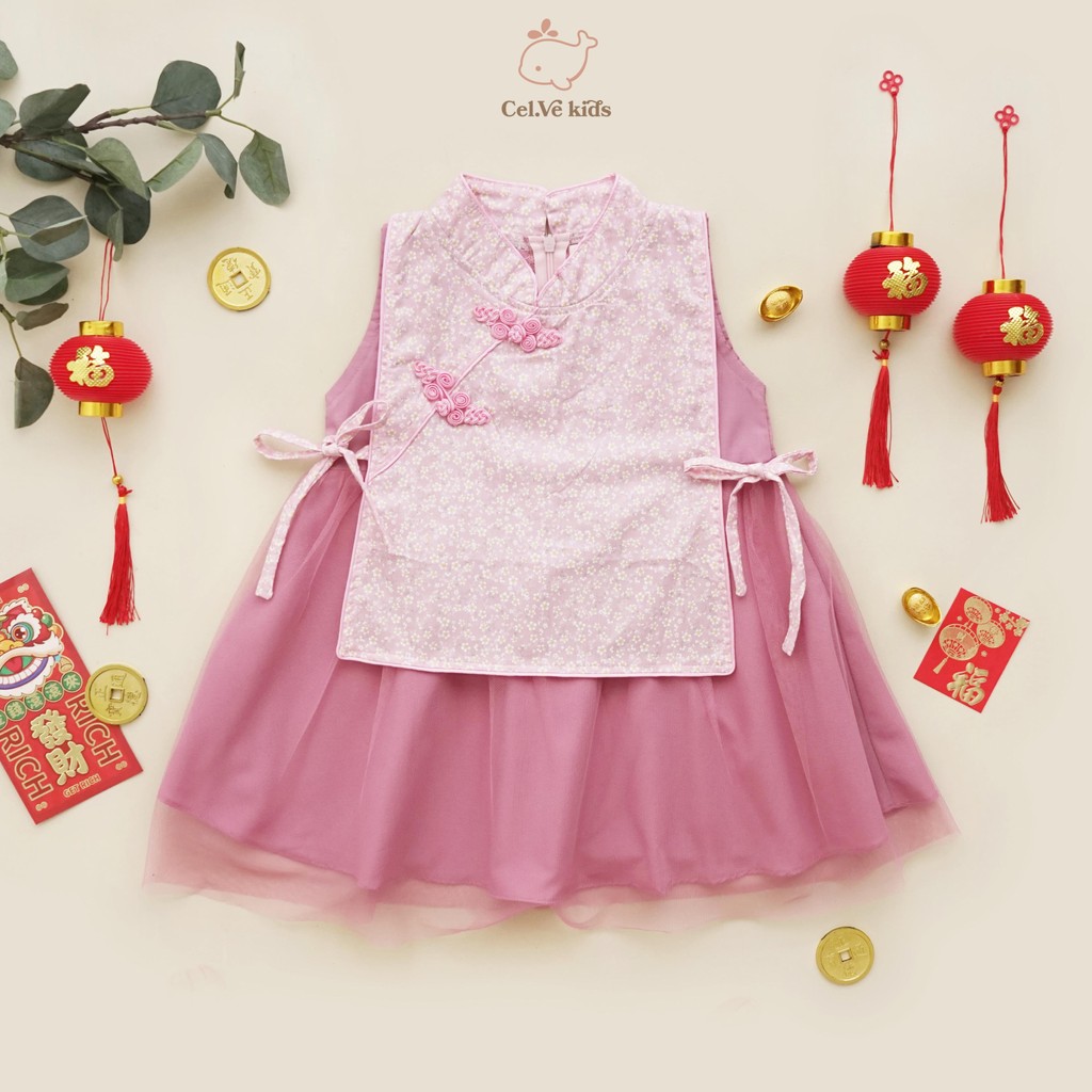 CELVEkids - Chao Xing Dress CNY Rok Anak Perempuan Korean style Bahan cotton usia 1-6th