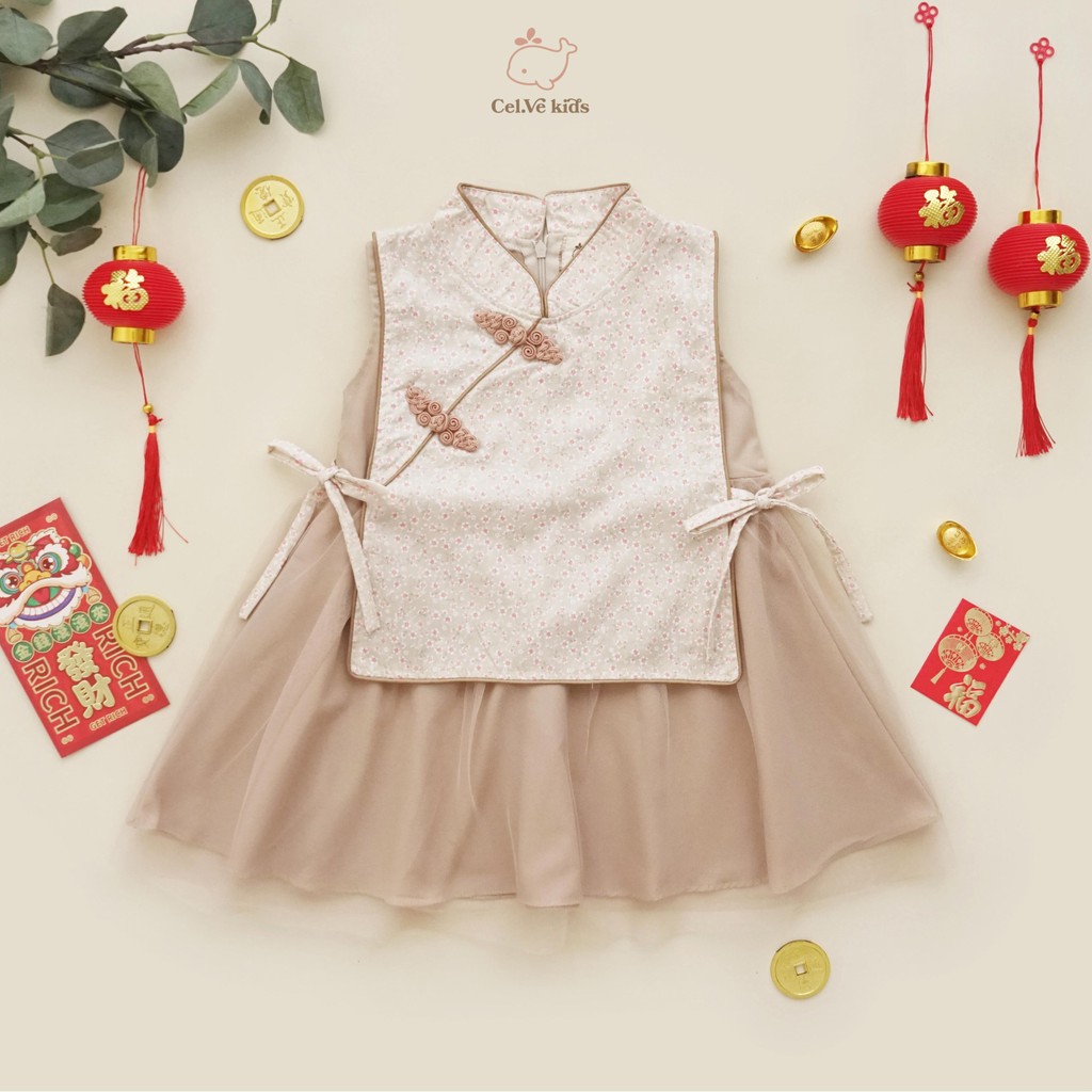 CELVEkids - Chao Xing Dress CNY Rok Anak Perempuan Korean style Bahan cotton usia 1-6th