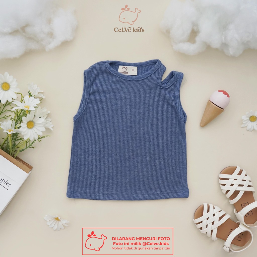 Celvekids - Top Sheilla Atasan Blouse Anak Perempuan Korean Style Bahan Knit Usia 1-8th