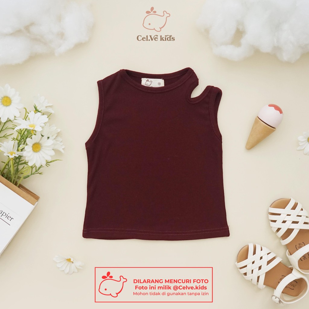 Celvekids - Top Sheilla Atasan Blouse Anak Perempuan Korean Style Bahan Knit Usia 1-8th