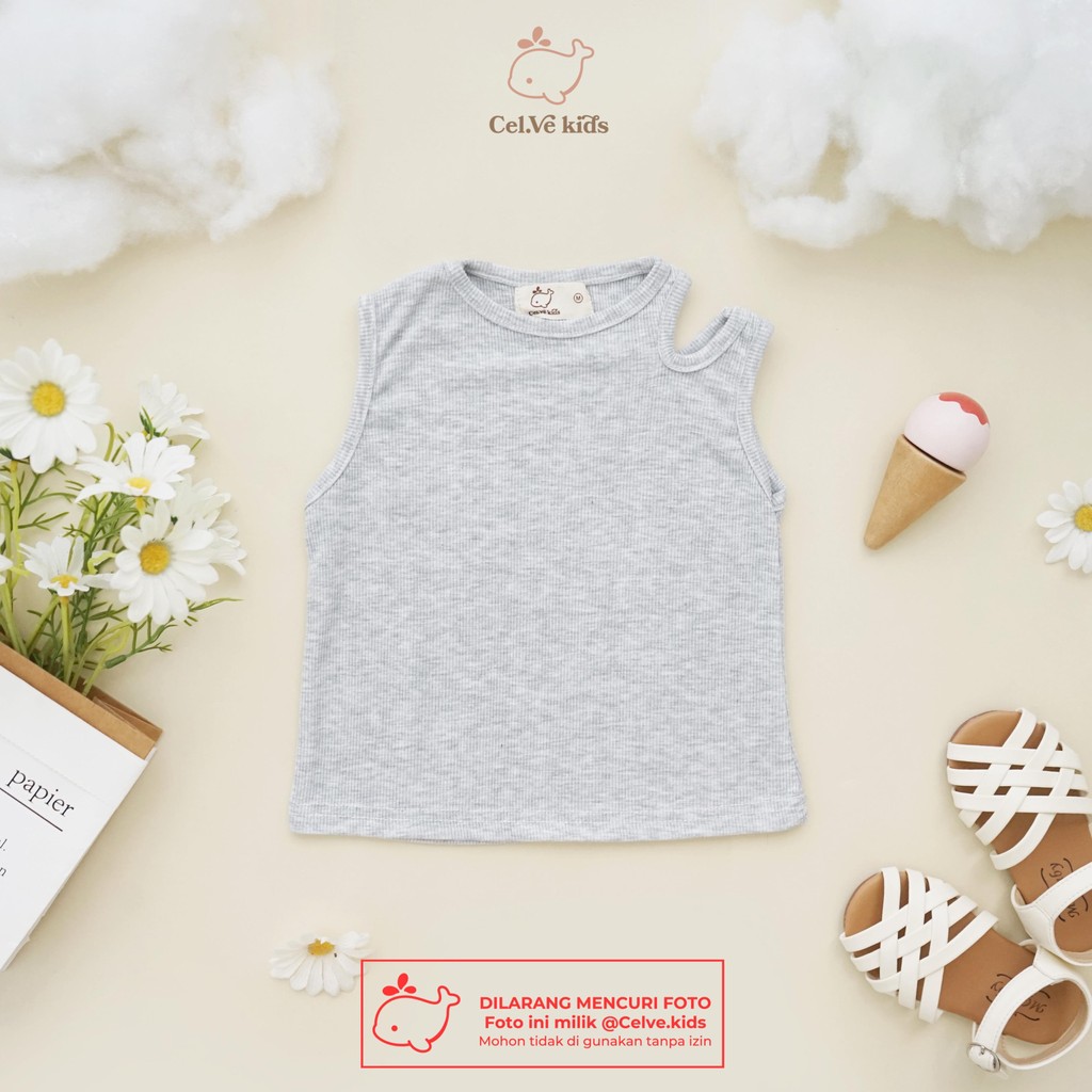 Celvekids - Top Sheilla Atasan Blouse Anak Perempuan Korean Style Bahan Knit Usia 1-8th