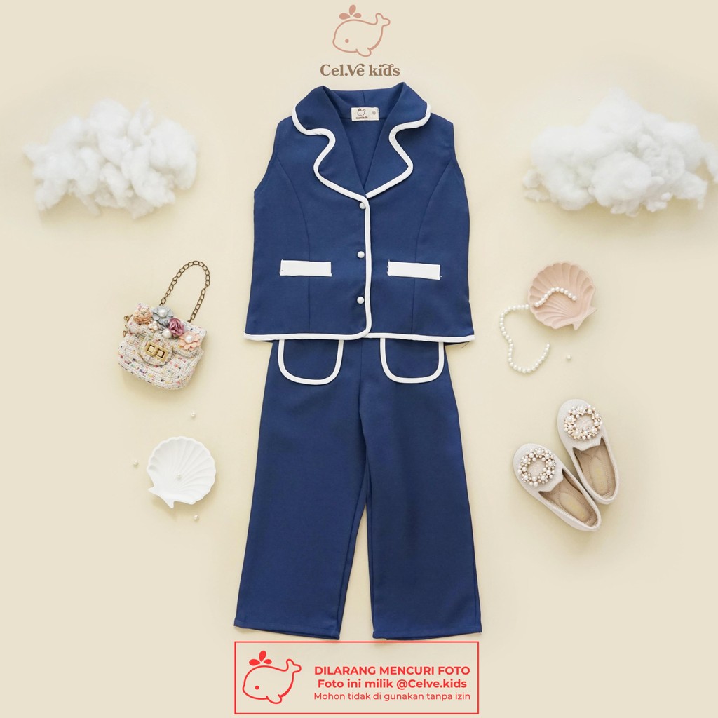CELVEkids - Stelan Grace Set Baju rok celana Anak Perempuan Korean style semiwool usia 1-8th
