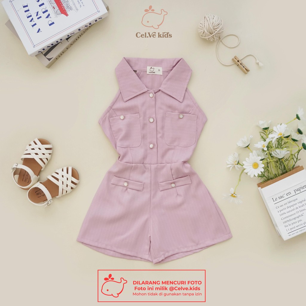 CELVEkids - Jumpsuit Ivanka Baju Celana Anak Perempuan Korean style Semiwool usia 1-8th