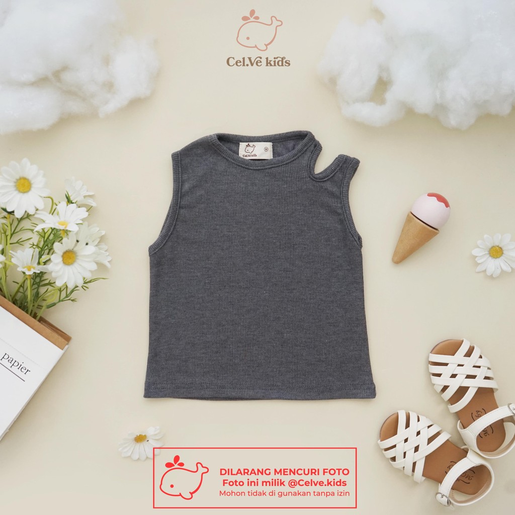 Celvekids - Top Sheilla Atasan Blouse Anak Perempuan Korean Style Bahan Knit Usia 1-8th