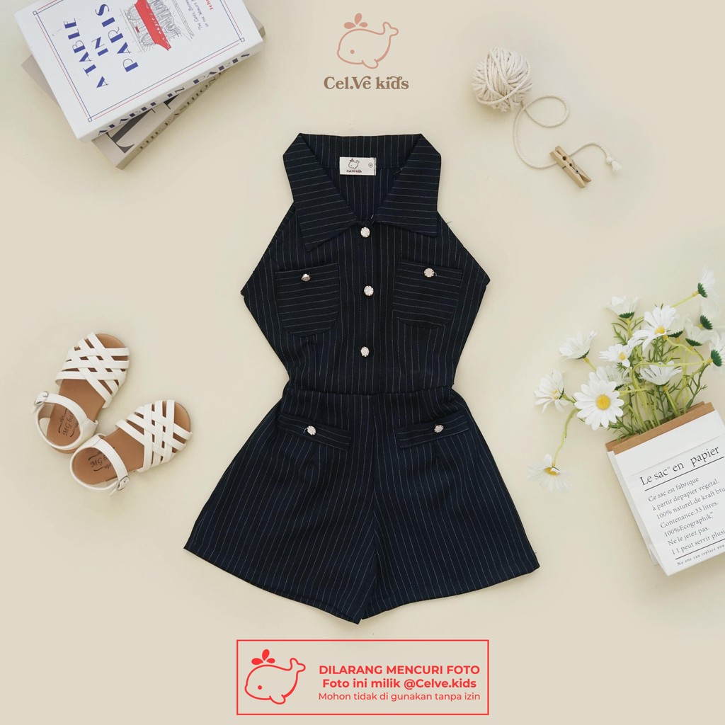 CELVEkids - Jumpsuit Ivanka Baju Celana Anak Perempuan Korean style Semiwool usia 1-8th