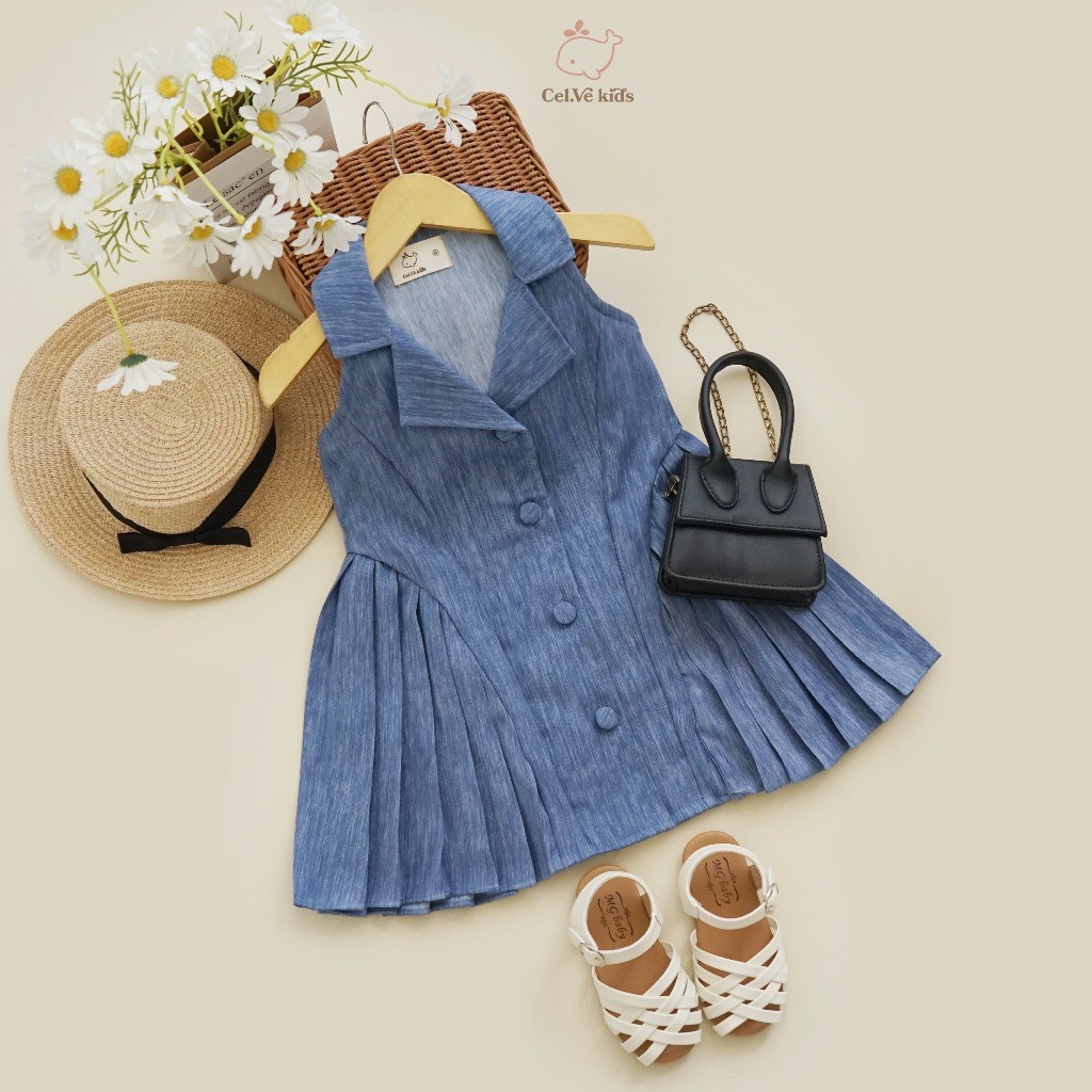 Celvekids - Dress Elizabeth Baju Rok Anak Perempuan Korean Style Semiwool Usia 1-6th