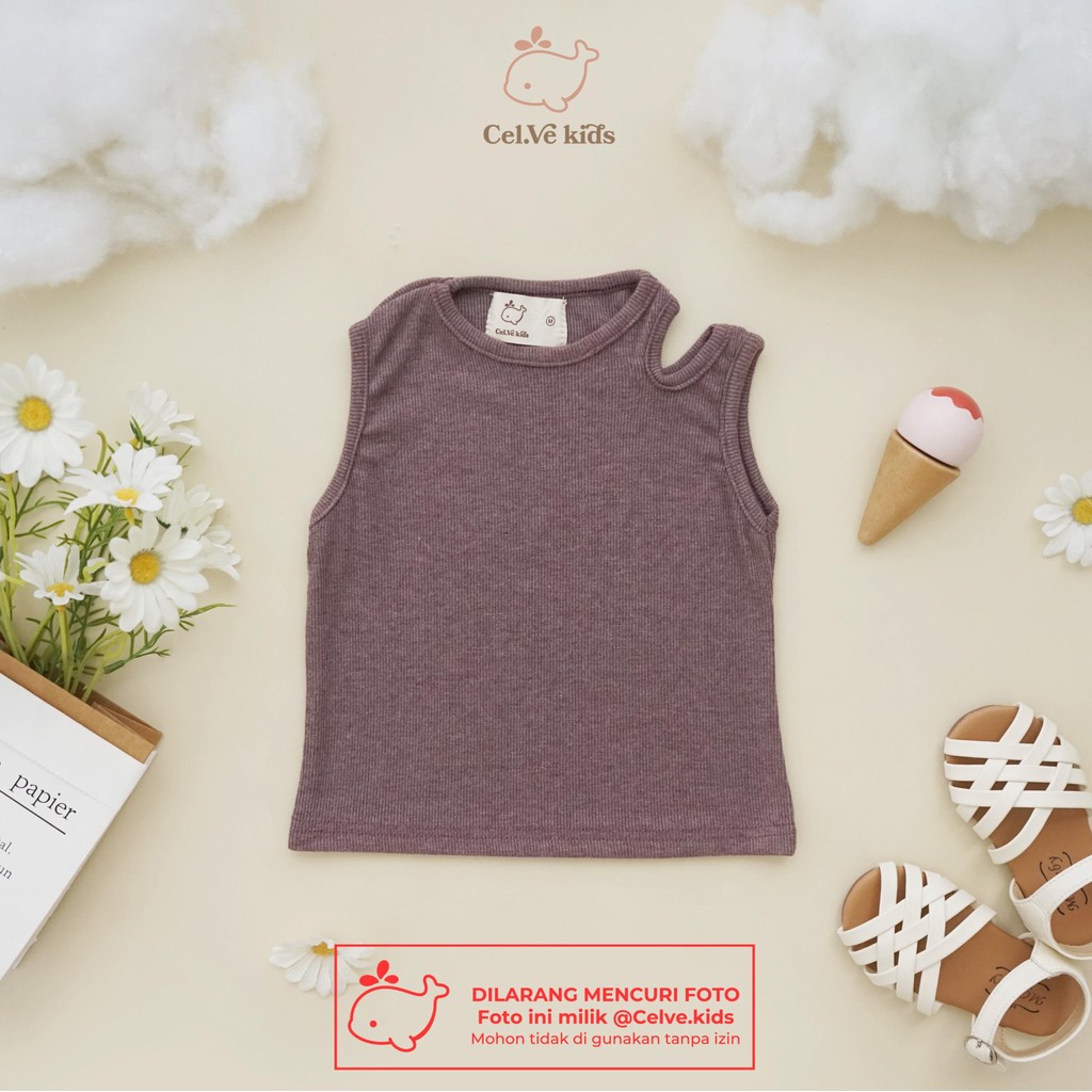 Celvekids - Top Sheilla Atasan Blouse Anak Perempuan Korean Style Bahan Knit Usia 1-8th