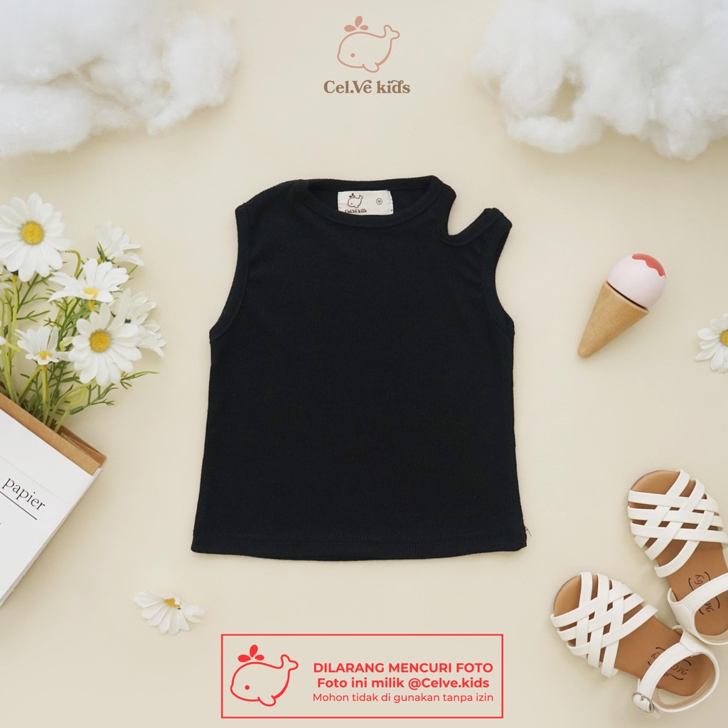 Celvekids - Top Sheilla Atasan Blouse Anak Perempuan Korean Style Bahan Knit Usia 1-8th
