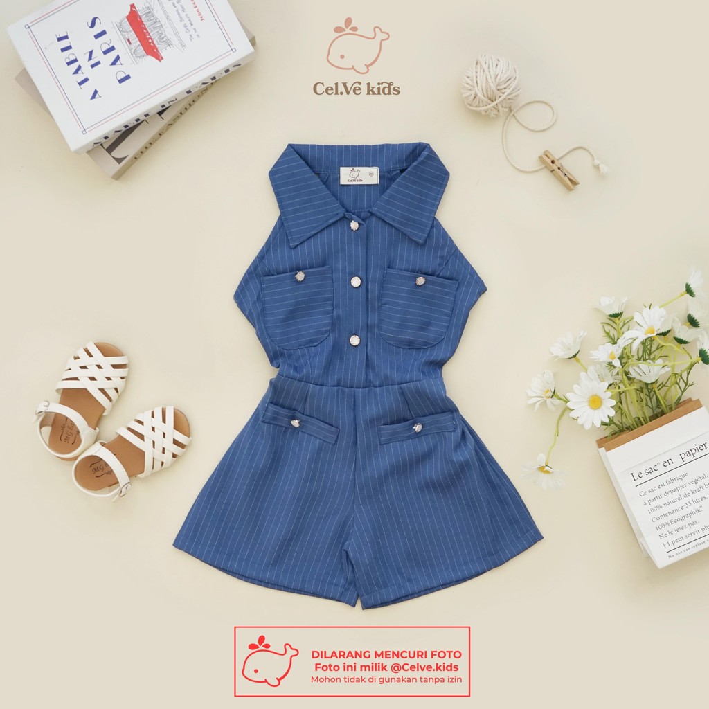 CELVEkids - Jumpsuit Ivanka Baju Celana Anak Perempuan Korean style Semiwool usia 1-8th