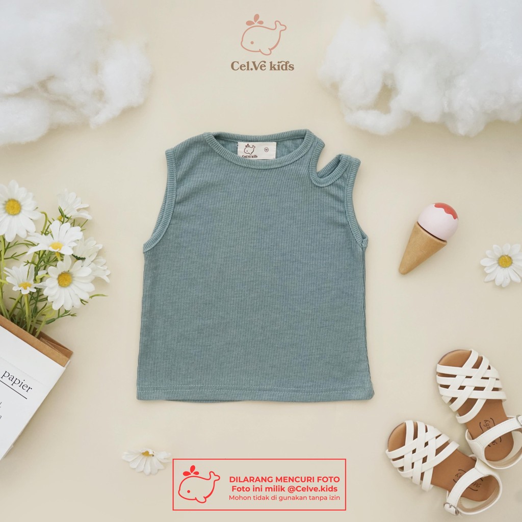Celvekids - Top Sheilla Atasan Blouse Anak Perempuan Korean Style Bahan Knit Usia 1-8th