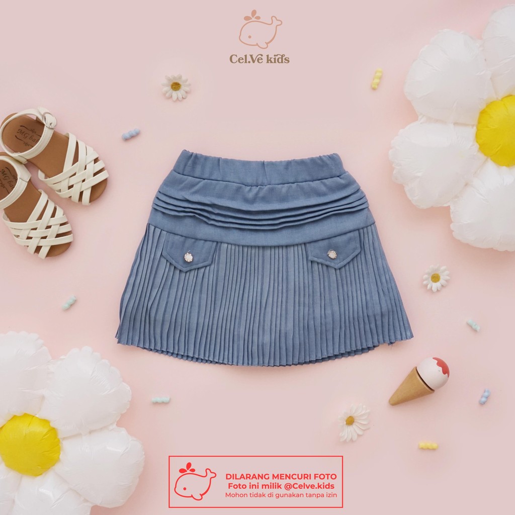 CELVEkids - Skrit Pants Tessa rok celana Anak Perempuan Korean style Bahan Katun twill usia 1-8th