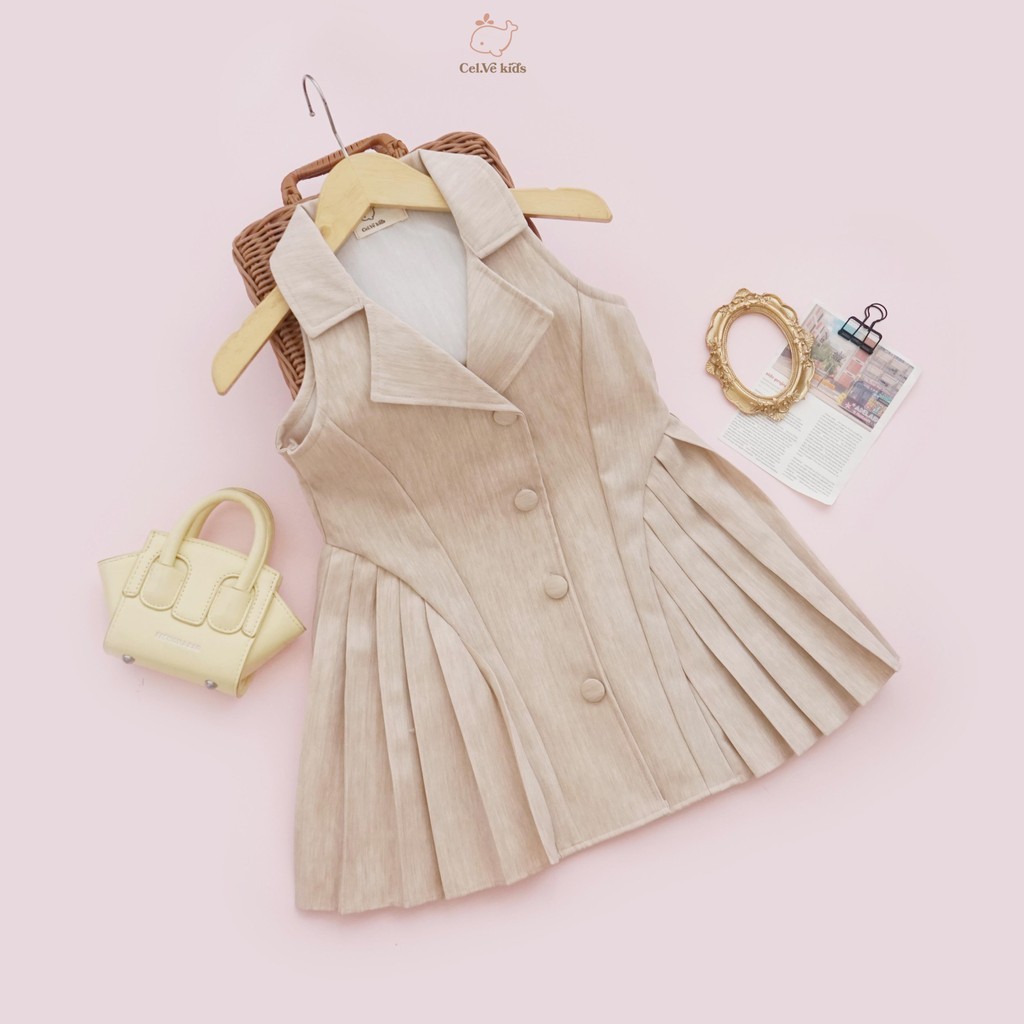 Celvekids - Dress Elizabeth Baju Rok Anak Perempuan Korean Style Semiwool Usia 1-6th