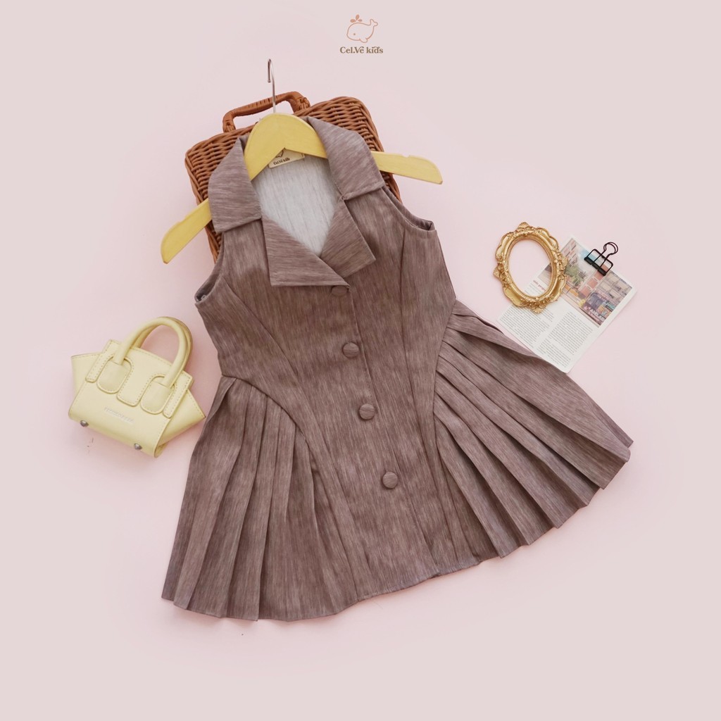 Celvekids - Dress Elizabeth Baju Rok Anak Perempuan Korean Style Semiwool Usia 1-6th