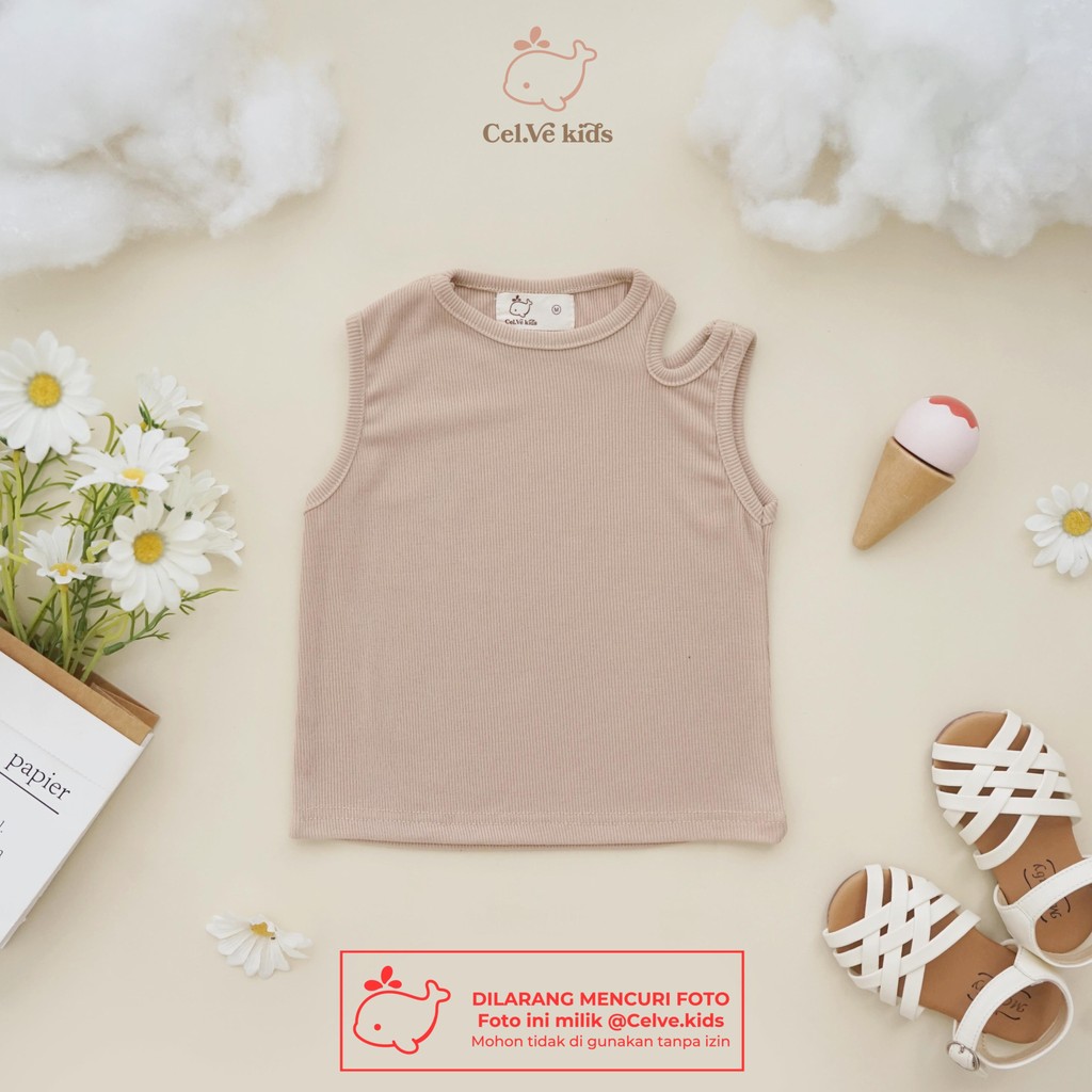 Celvekids - Top Sheilla Atasan Blouse Anak Perempuan Korean Style Bahan Knit Usia 1-8th