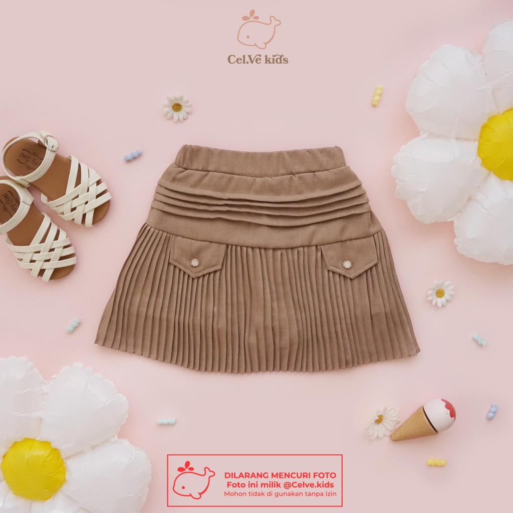 CELVEkids - Skrit Pants Tessa rok celana Anak Perempuan Korean style Bahan Katun twill usia 1-8th