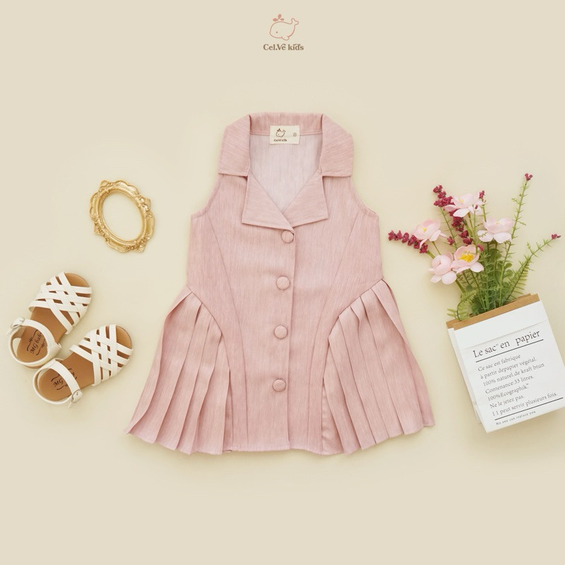 Celvekids - Dress Elizabeth Baju Rok Anak Perempuan Korean Style Semiwool Usia 1-6th