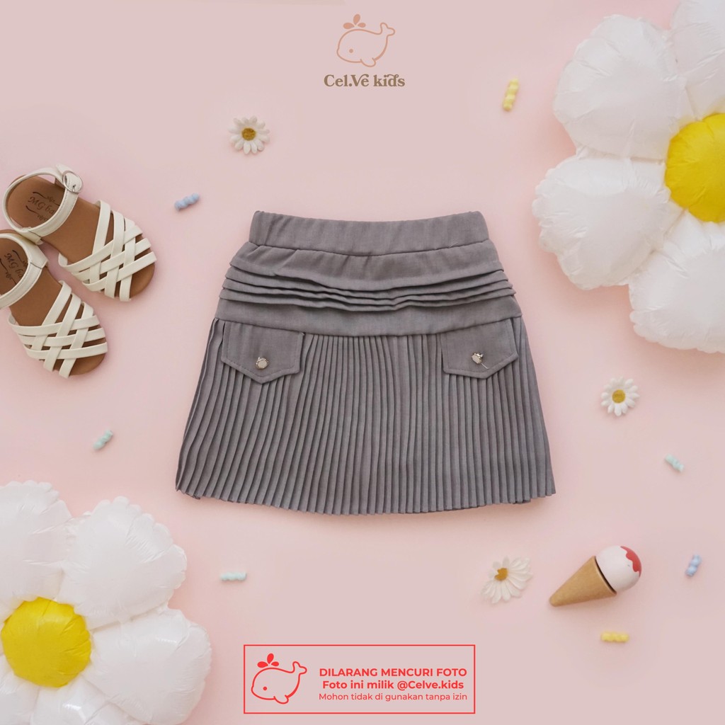 CELVEkids - Skrit Pants Tessa rok celana Anak Perempuan Korean style Bahan Katun twill usia 1-8th