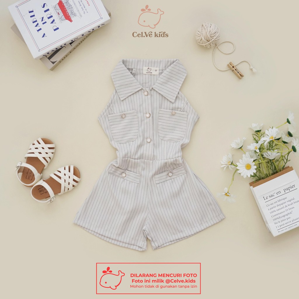 CELVEkids - Jumpsuit Ivanka Baju Celana Anak Perempuan Korean style Semiwool usia 1-8th