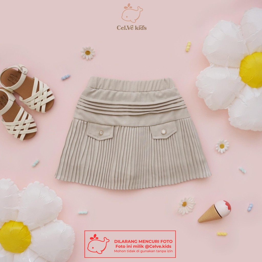 CELVEkids - Skrit Pants Tessa rok celana Anak Perempuan Korean style Bahan Katun twill usia 1-8th