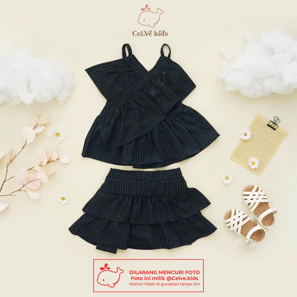 CELVEkids - Stelan Cellia Set Baju rok celana Anak Perempuan Korean style semiwool usia 1-8th