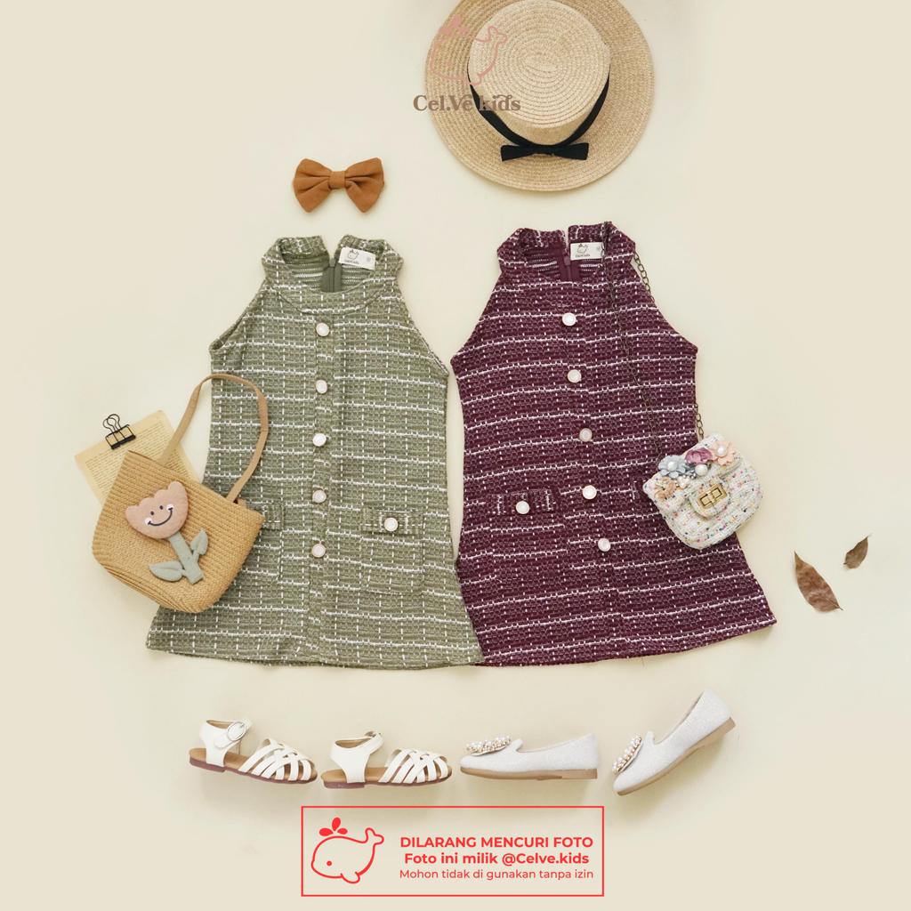 Celvekids - Dress Zelda Baju Rok Anak Perempuan Korean Style Knit Usia 1-8th