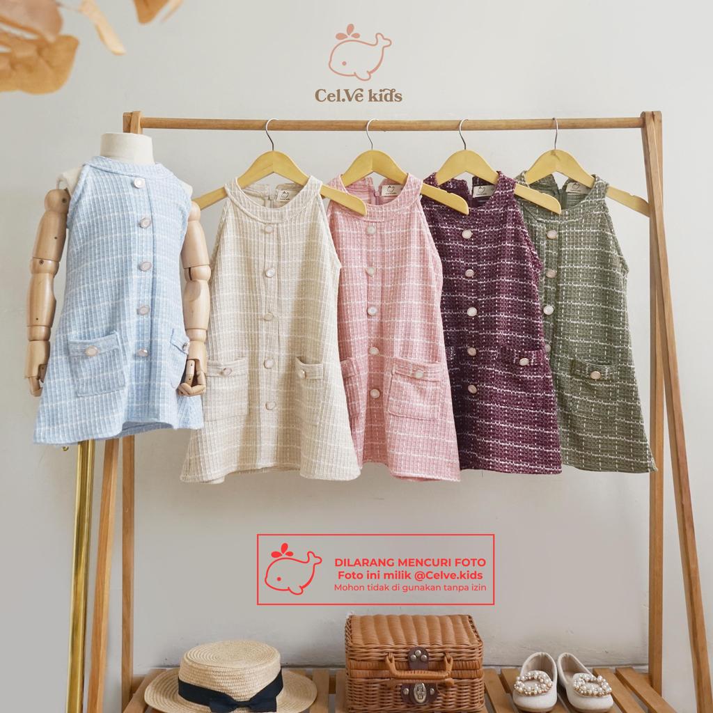 Celvekids - Dress Zelda Baju Rok Anak Perempuan Korean Style Knit Usia 1-8th