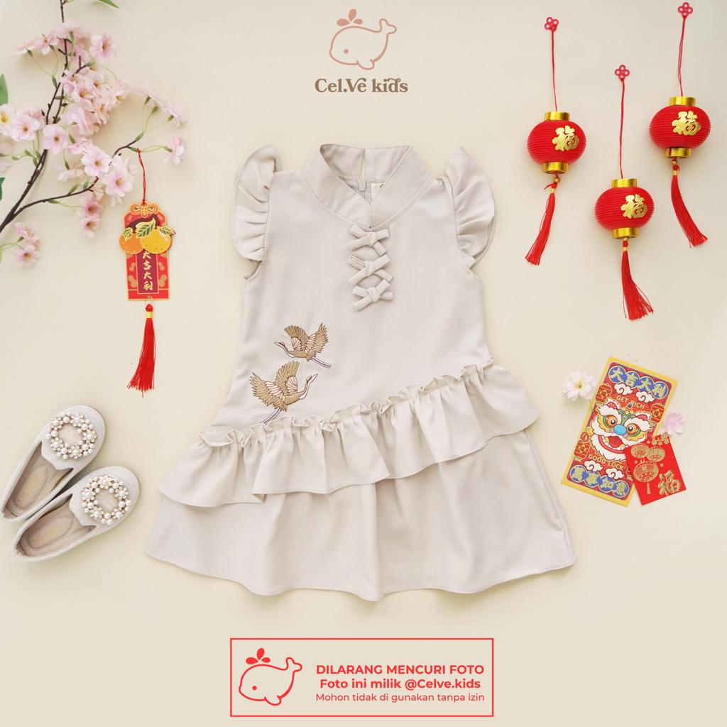 CELVEkids - Dress Sierra Baju rok Anak Perempuan Korean style Semiwool usia 1-8th