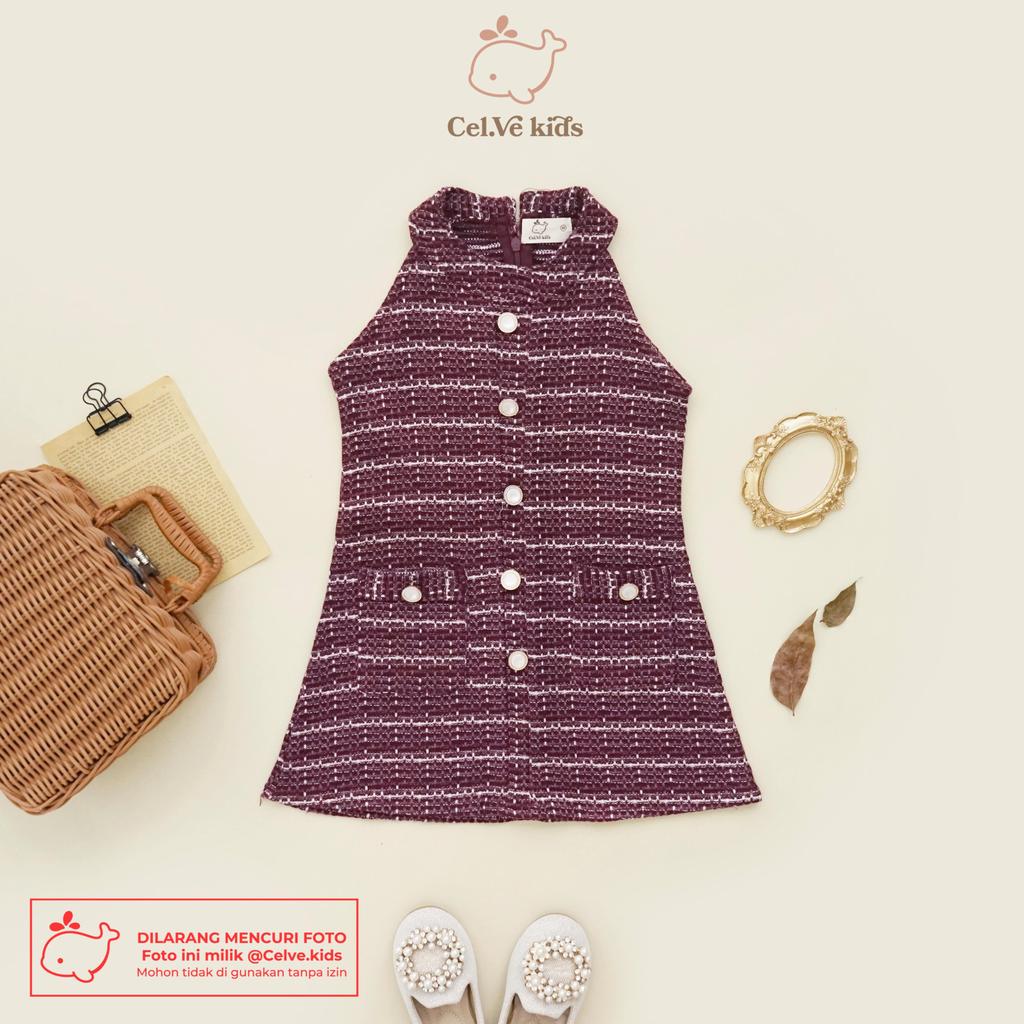 Celvekids - Dress Zelda Baju Rok Anak Perempuan Korean Style Knit Usia 1-8th