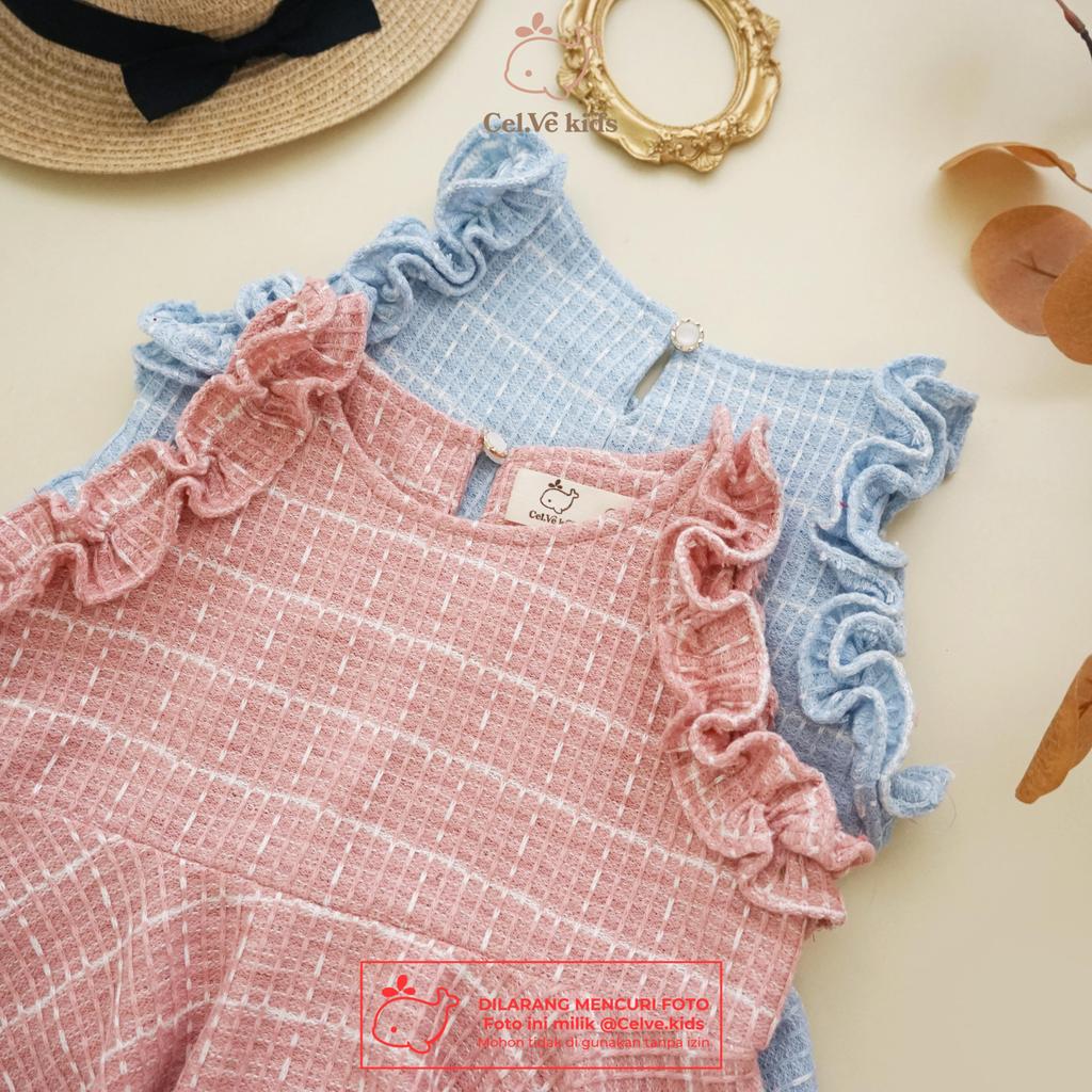 CELVEkids - Stelan Dyandra Set Baju celana Anak Perempuan Korean style Bahan knit usia 1-8th