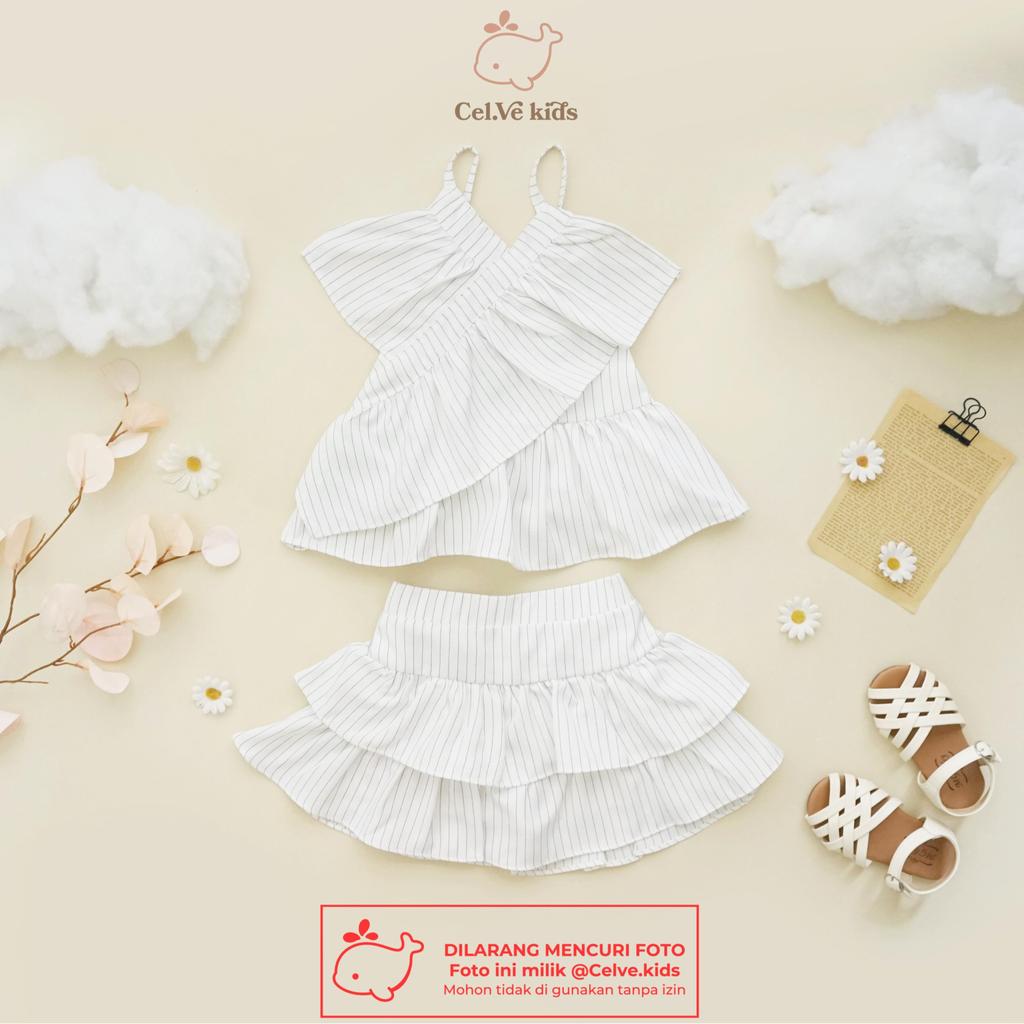 CELVEkids - Stelan Cellia Set Baju rok celana Anak Perempuan Korean style semiwool usia 1-8th