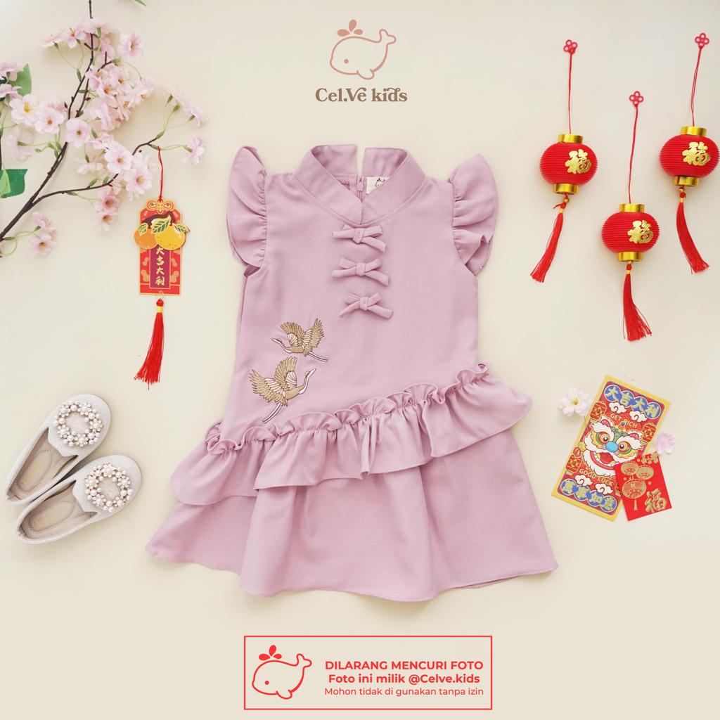 CELVEkids - Dress Sierra Baju rok Anak Perempuan Korean style Semiwool usia 1-8th